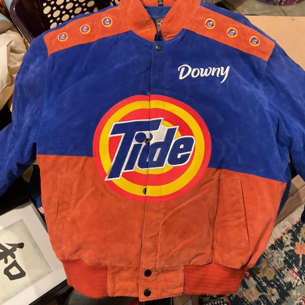 Men's Blue and Orange Jacket